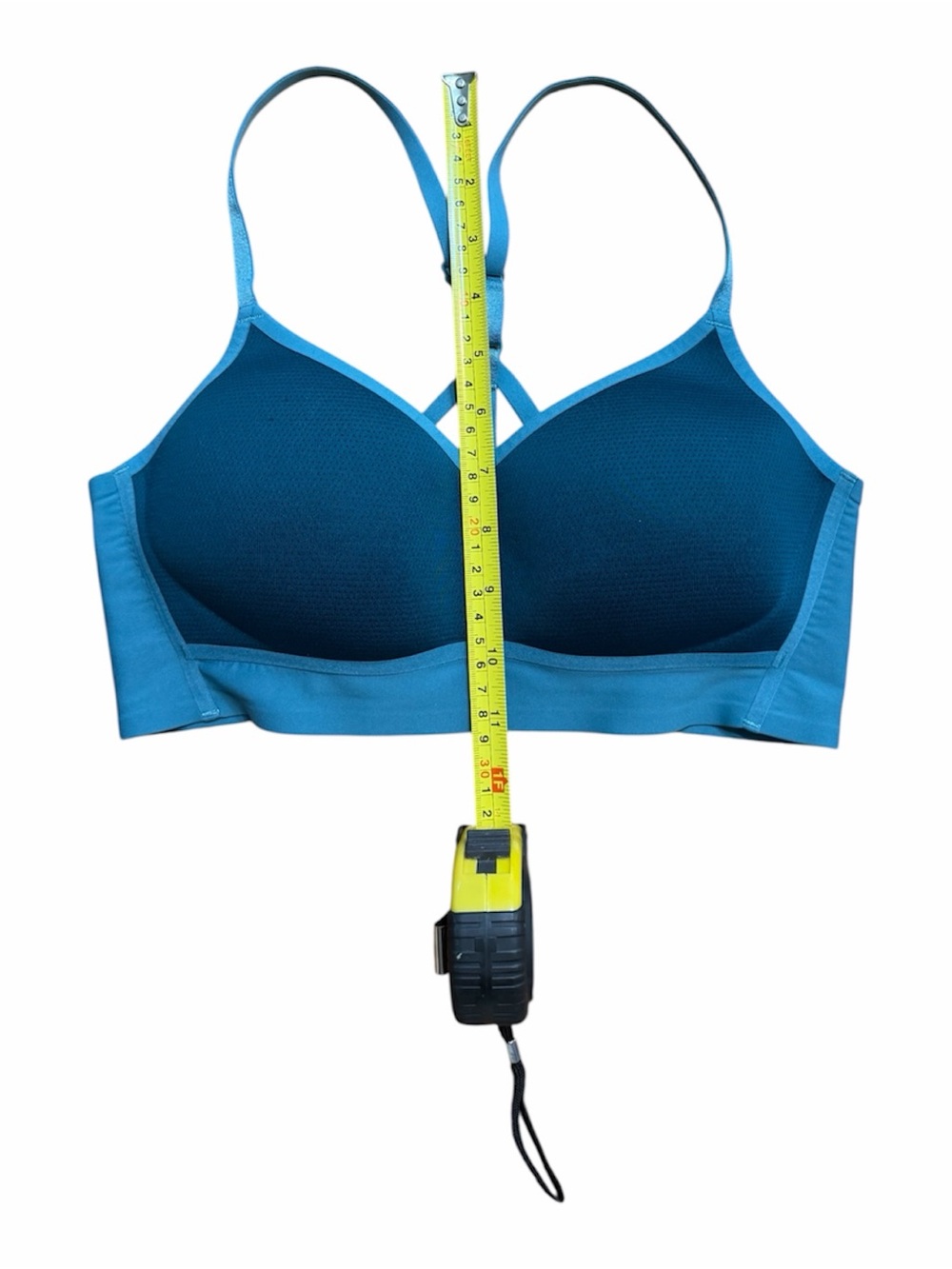 Nike Blue Sports Bra - Racerback, Perforated Back, Adjustable Straps - Picture 10 of 15